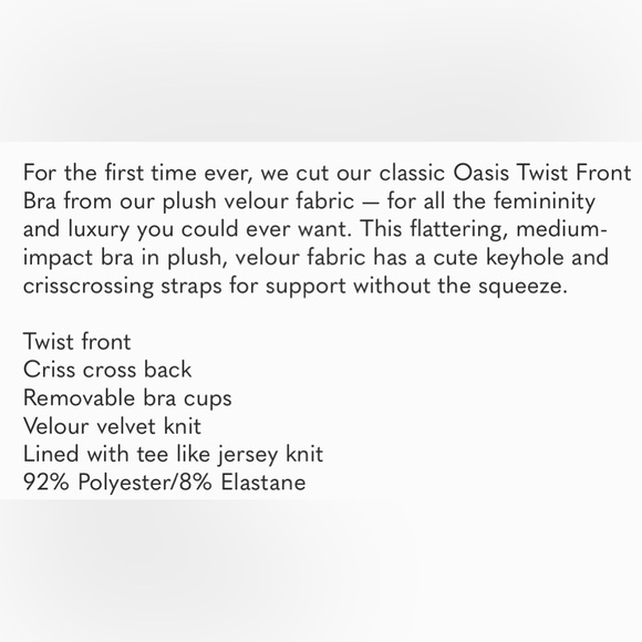 FABLETICS | ❤️ Oasis Twist Front Velour Sports Bra ~L ~NWT - Picture 2 of 9